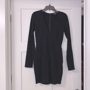LULU’S BLACK BODYCON MIDI DRESS - SIZE M
